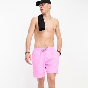 Nike Swimming Icon Volley 7 inch swim shorts in pink size L